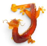 Daum, Dragon, Pâte De Verre Amber Crystal Sculpture