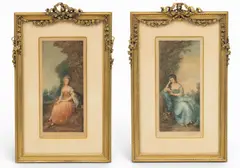 Thomas Gainsborough, Mrs. Robinson and Mrs. John Douglass, circa 1901, Mezzotints on Paper