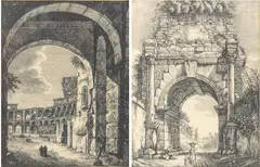 Luigi Rossini, The Colosseum in Rome; Arco Di Druso, Reproduction Prints on Paper