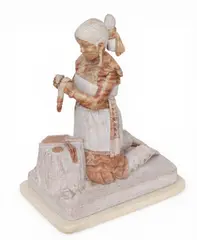 Ca Oreland C Joe Sr., Carved Alabaster, 2003, Sculpture C.