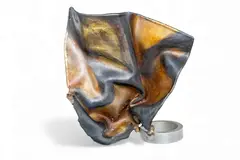 Dick Polich, Splatter Series, Patinated Bronze Abstract Sculpture