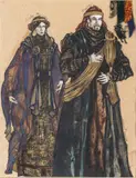 Austin K. Sanderson, Costume Study for Macbeth, 1993, Mixed Media on Paper