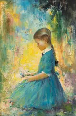Richard Earl Thompson, Untitled, Oil on Canvas 20th Cen.