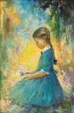 Richard Earl Thompson, Untitled, Oil on Canvas 20th Cen.