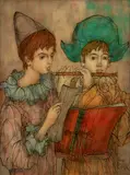 Hugo Casar, Flute Player, 1960, Oil on Canvas