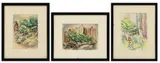 Greta Hale, Chicago Scenes, 1941, Watercolors on Paper