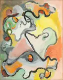 Jack Faxon, ' W 15', Gouache on Paper Abstract