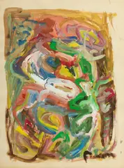 ' W 18' by Jack Faxon, Watercolor, Abstract Composition, sold Dec 2025
