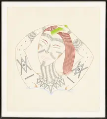 Ruth Marten, Tattooed Woman, 1978, Liquitex on Paper