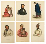 John T. Bowen, Chippeway Squaws, Mohongo, Kanapima, Caatousee, Metakoosega, circa 1858, Hand Colored Lithographs on Paper