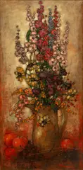 Hugo Casar, Still Life of Flowers, 1960, Oil on Canvas