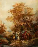 Juan Camo Sentis, Paseanzo (Stroll), Oil on Canvas