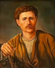 Gino Testaguzza, Portrait of Man, 1980, Oil on Board