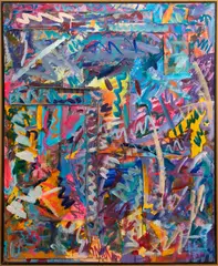 Celeste Korthase, Above the Door, 1989, Mixed Media on Canvas