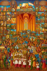 John August Swanson, The Procession, Serigraph in Colors