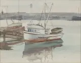 Lorraine Phillips, Fishing Trawler, Pacific Northwest, circa 1950, Watercolor on Paper