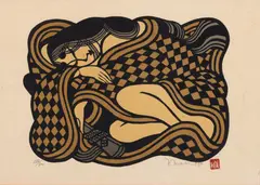 Yoshitoshi Mori, Sleeping Beauty, 1974, Kappazuri Stencil Print