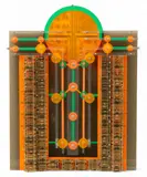 Norita Frcka, Mechanical Icon, circa 1975-1980, Computer Parts on Acrylic