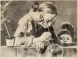 John Clem Clarke, Chardin - the Bubble Blower, Black And White Lithograph on Wove Paper