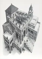 M. C. Escher, Ascending And Descending, Offset Lithographic Print on Paper