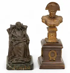 Napoleon at St. Helena by Georges Omerth, Patinated Spelter Sculpture, sold Oct 2025