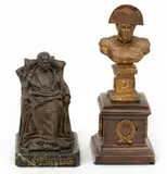 Georges Omerth, Napoleon at St. Helena, Patinated Spelter Sculpture