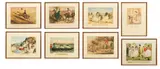 John Leech, Set of Eight Chromolithographs, on Paper