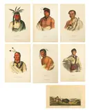 John T. Bowen, Jack-o-Pa, Mistippee, On-ge-wae, Ect., Hand Colored Lithographs on Paper, Ca. 1850s