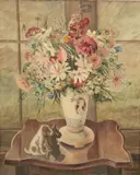Alicia Sundt Motts, Still Life of Flowers, 1936, Oil on Canvas