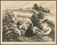 John de Martelly, Ride a Cock Horse, Lithograph on Paper