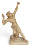 Jef Lambeaux, Archer, 1870, Carved Alabaster Sculpture