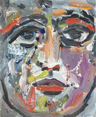 Jack Faxon, Portrait, Gouache on Artist Board