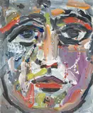 Jack Faxon, Portrait, Gouache on Artist Board