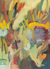 Abstract by Jack Faxon, Gouache, sold Sep 2025