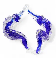Martin Blank Studio, Abstract Glass, Sculpture (Blue/Clear)
