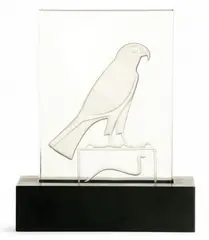 Baccarat, Egyptian Falcon, circa 1970, Crystal Sculpture