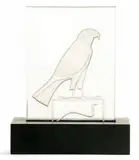 Baccarat, Egyptian Falcon, circa 1970, Crystal Sculpture