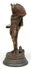 Pierre Louis Detrier, Warrier, Spelter Sculpture