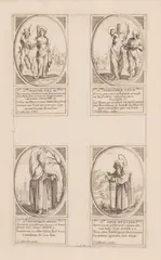 Jacques Callot, Untitled, Engraving on Laid Paper, 18th/19th C., Four Saints
