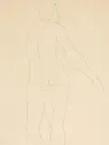 Earl Stroh, Moving Figure, Ink on Paper