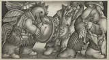 Nelson Romero, Trio of Virtuosos, 2004, Pencil Drawing