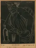 Alexi R. Stavenitz, Chartreuse, 1940-1950, Etching on Wove Paper