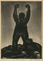 Revolt of the Oppressed by Alexi R. Stavenitz, circa 1930, Etching on Wove Paper, sold May 2025