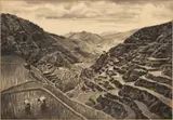 Seth Hoffman, Terrace Farming, Charcoal Drawing on Paper