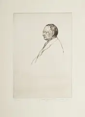 Muirhead Bone, John Robertson, J. P., Dundee, circa 1929, Drypoint Etching on Paper