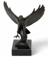 John Leon, Broadwing Hawk, circa 2000, Bronze Sculpture