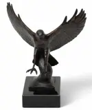 John Leon, Broadwing Hawk, circa 2000, Bronze Sculpture