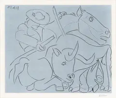 Pablo Picasso, La Pique Cassée, 1959, Linocut on Watermarked Arches Paper