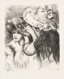 Pierre-Auguste Renoir, Le Chapeau Épinglé, 1ère Planche, 1898, Lithograph on Arches Laid Paper