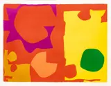 Patrick Heron, Six in Vermillion with Green in Yellow, 1970, Screenprint in Colors on Wove Paper